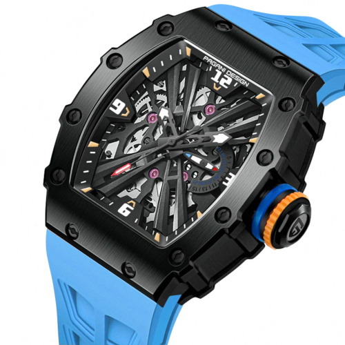Часы мужские Pagani Design PD-1738 Black-Blue-0